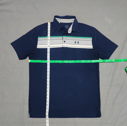 Under Armour Men Sport Blue Polo T Shirt