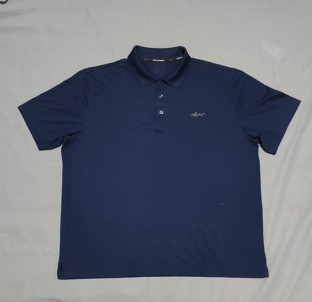 Greg Norman Men Sport Blue Polo T Shirt