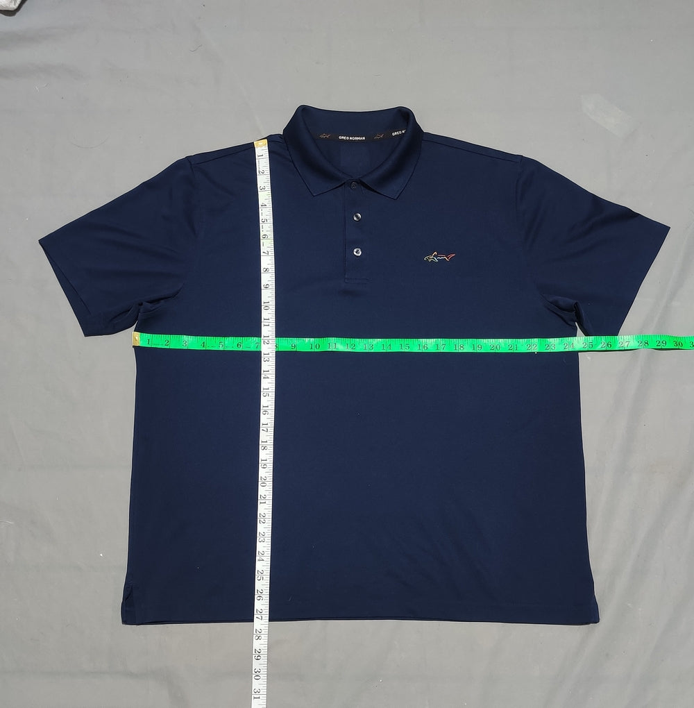 Greg Norman Men Sport Blue Polo T Shirt