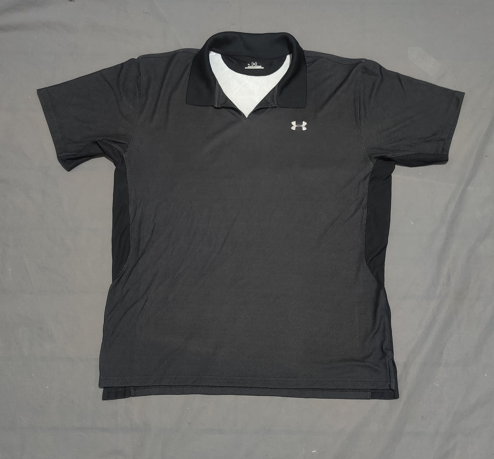 Under Armour Men Sport Black Polo T Shirt