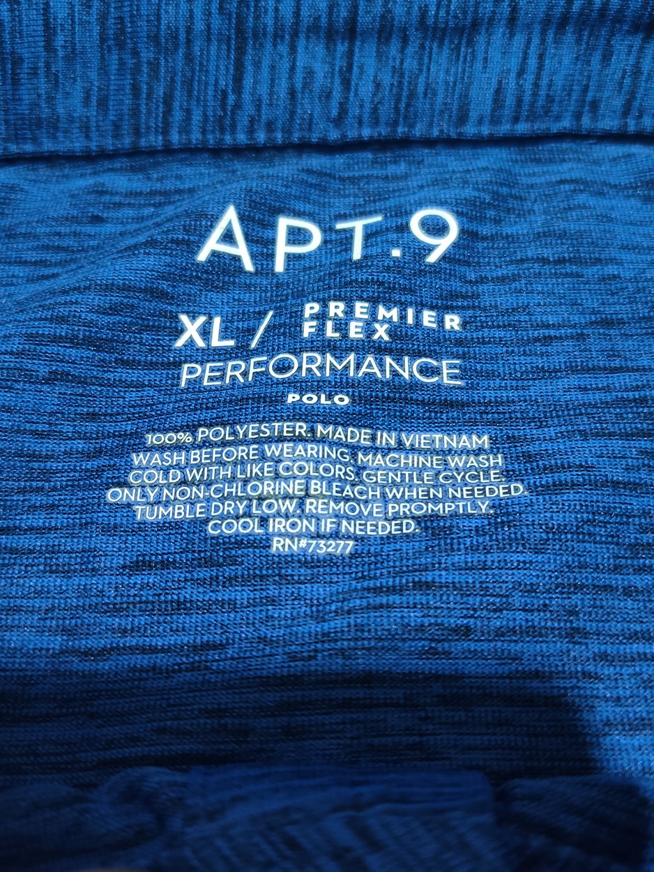 APT.9 Men Sport Blue Polo T Shirt