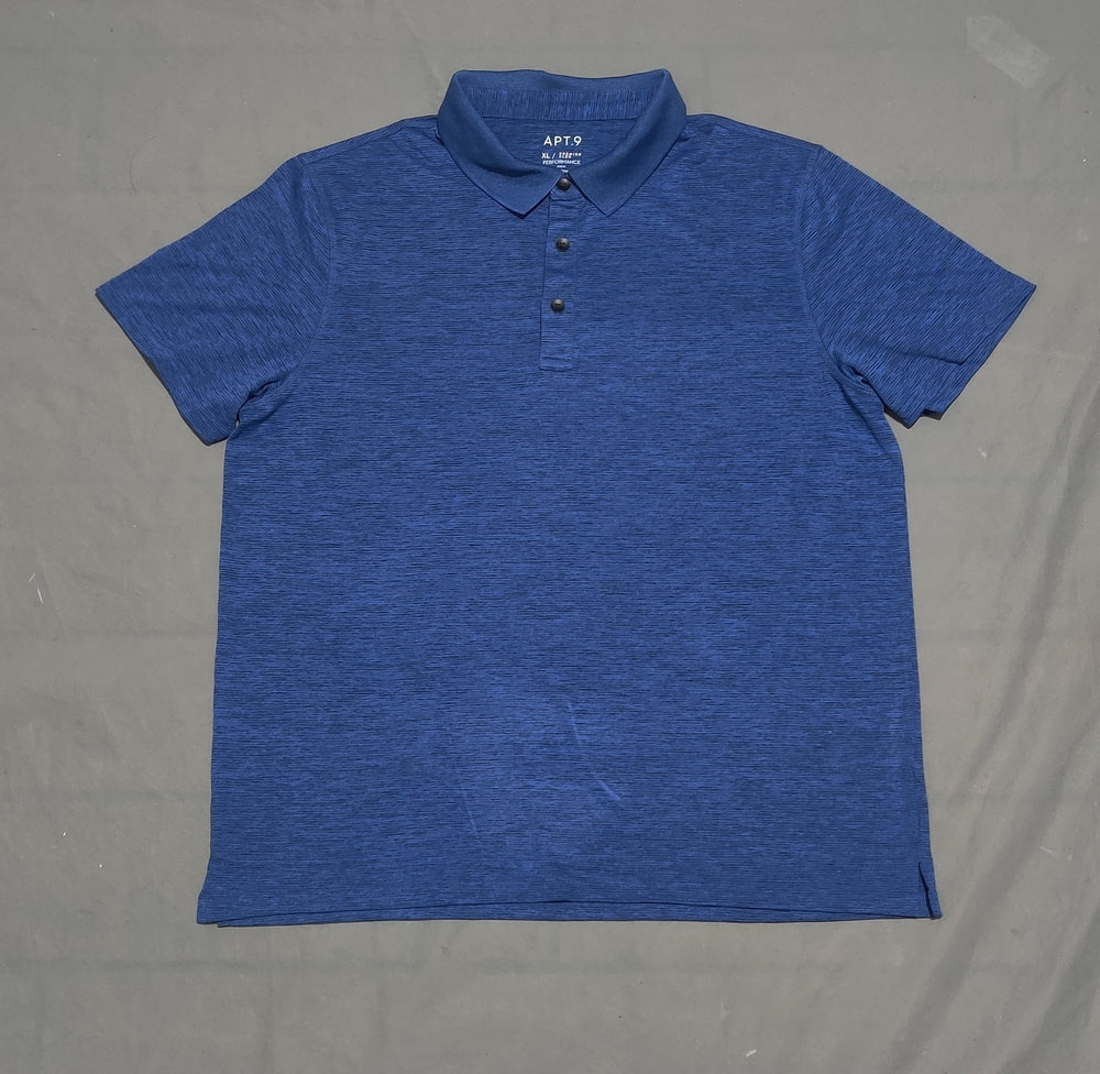 APT.9 Men Sport Blue Polo T Shirt
