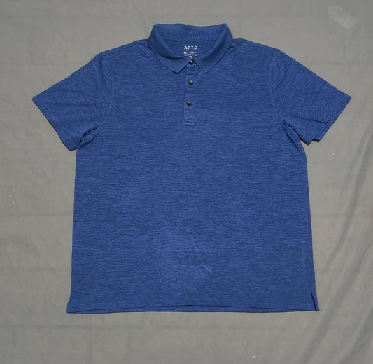 APT.9 Men Sport Blue Polo T Shirt