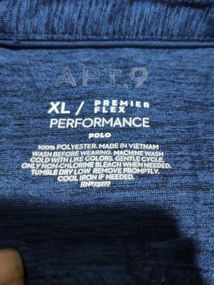 APT.9 Men Sport Blue Polo T Shirt