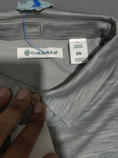 Cubavera Men Sport Gray  Polo T Shirt