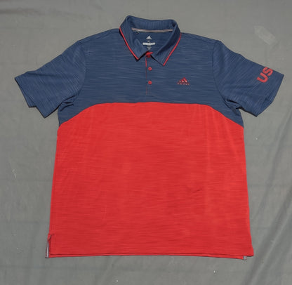 Adidas Men Sport Red Polo T Shirt