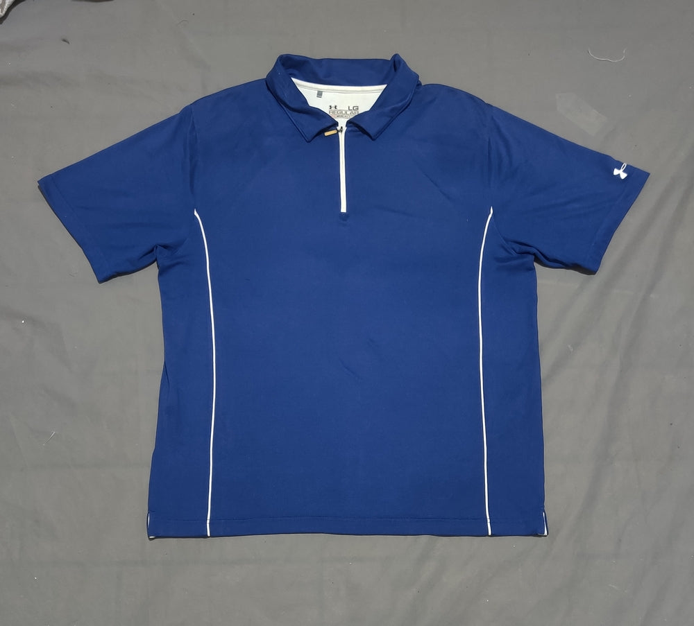 Under Armour Men Sport Blue Polo T Shirt