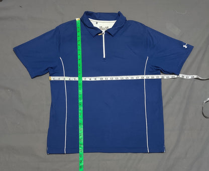 Under Armour Men Sport Blue Polo T Shirt