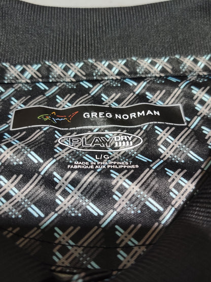 Greg Norman Men Sport Black Polo T Shirt