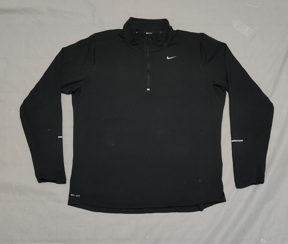 Nike Running Men Sport Black Polo T Shirt