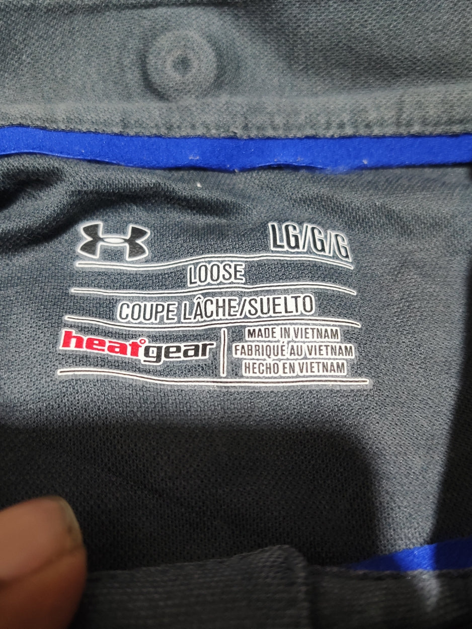 Under Armour Men Sport Gray Polo T Shirt