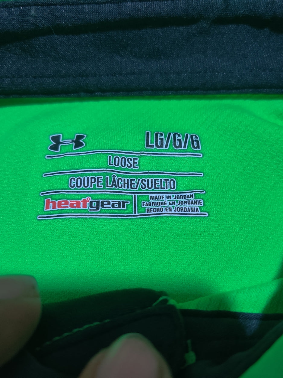Under Armour Men Sport Green Polo T Shirt
