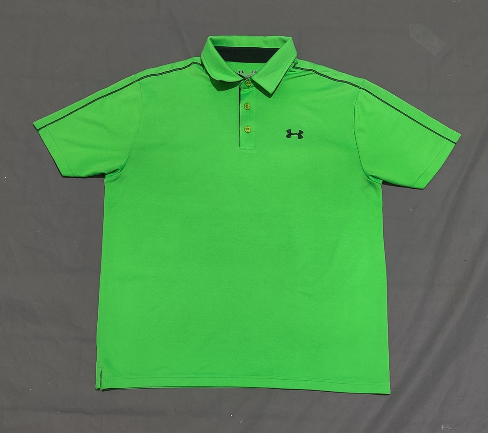 Under Armour Men Sport Green Polo T Shirt
