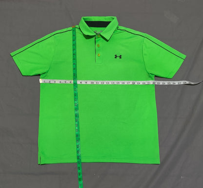 Under Armour Men Sport Green Polo T Shirt