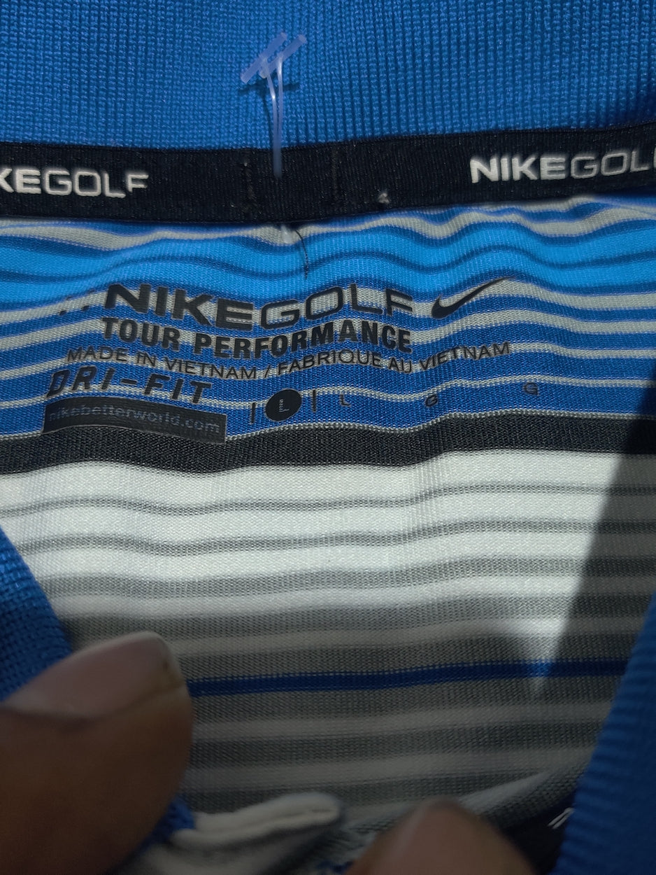 Nike Golf Men Sport Blue Polo T Shirt