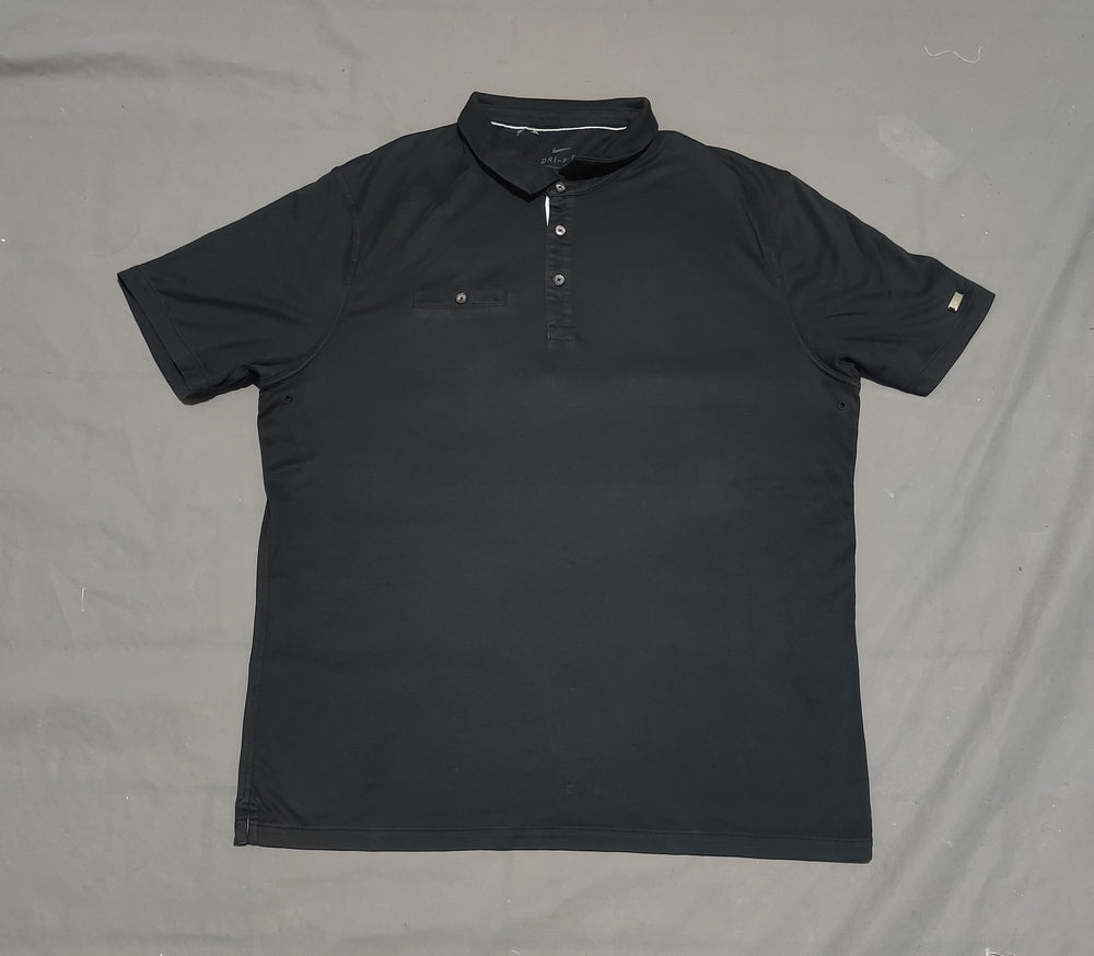 Nike Dri Fit Men Sport Black Polo T Shirt