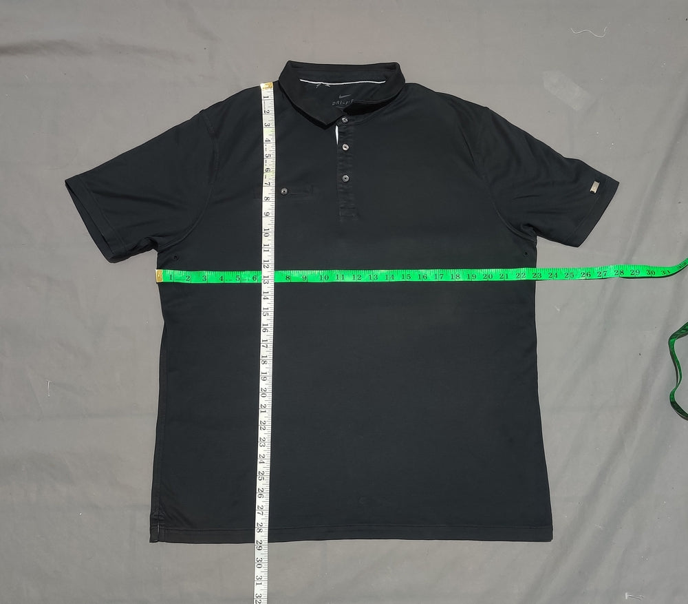 Nike Dri Fit Men Sport Black Polo T Shirt