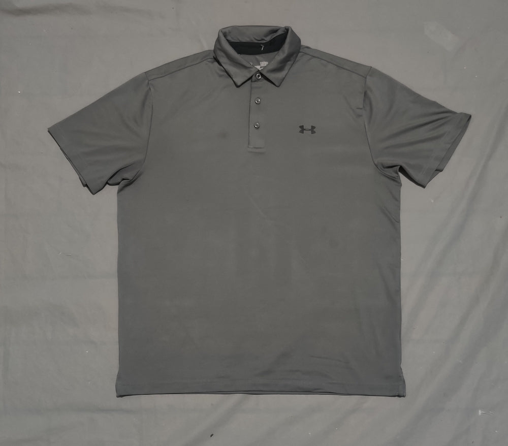 Under Armour Men Sport Gray Polo T Shirt