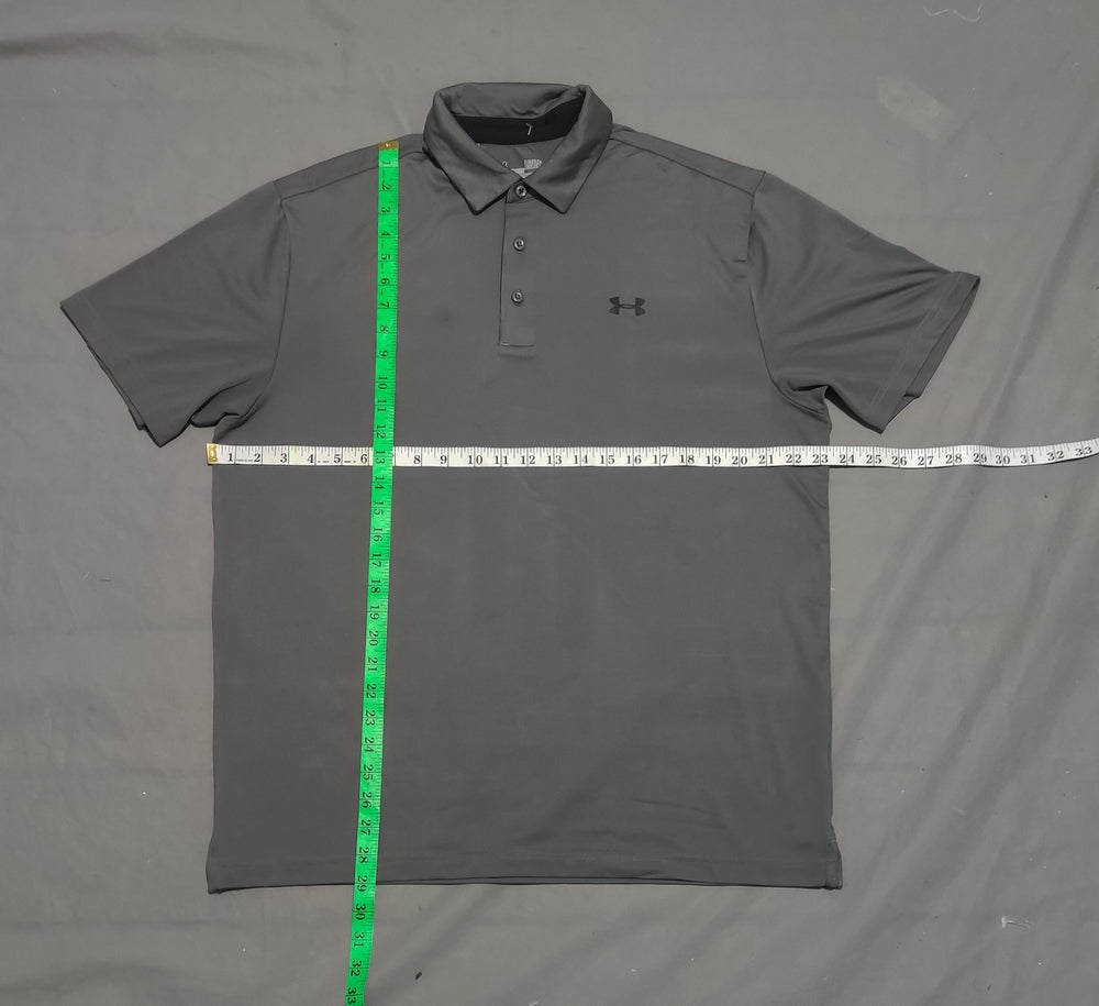 Under Armour Men Sport Gray Polo T Shirt