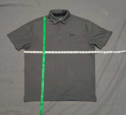 Under Armour Men Sport Gray Polo T Shirt