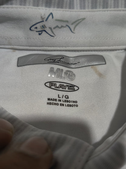 Greg Norman Men Sport Gray Polo T Shirt