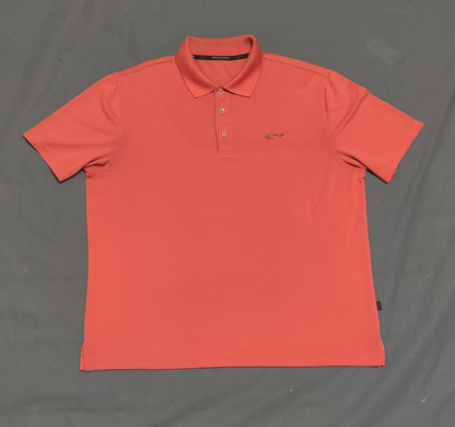 Greg Norman Men Sport Orange Polo T Shirt