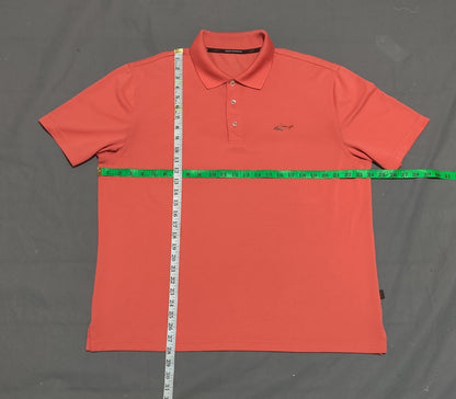 Greg Norman Men Sport Orange Polo T Shirt