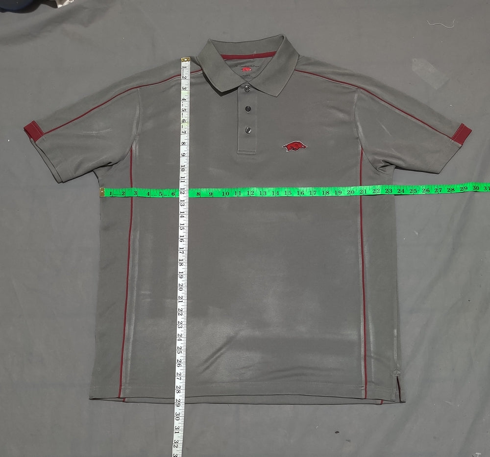 Razor Back Men Sport Gray Polo T Shirt