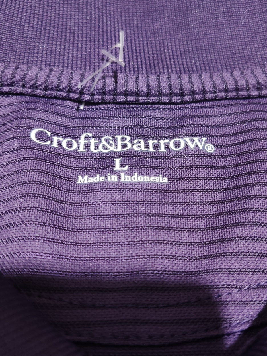 Croft & Barrow Men Sport Purple Polo T Shirt