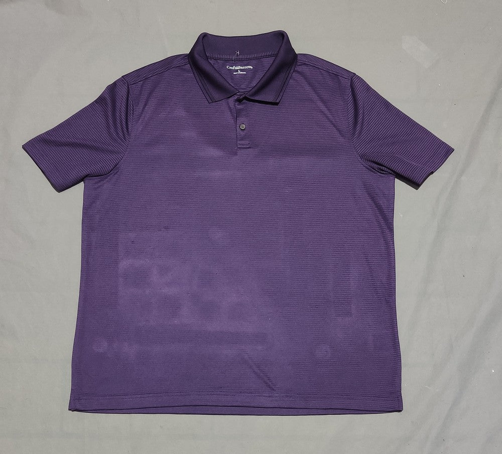 Croft & Barrow Men Sport Purple Polo T Shirt