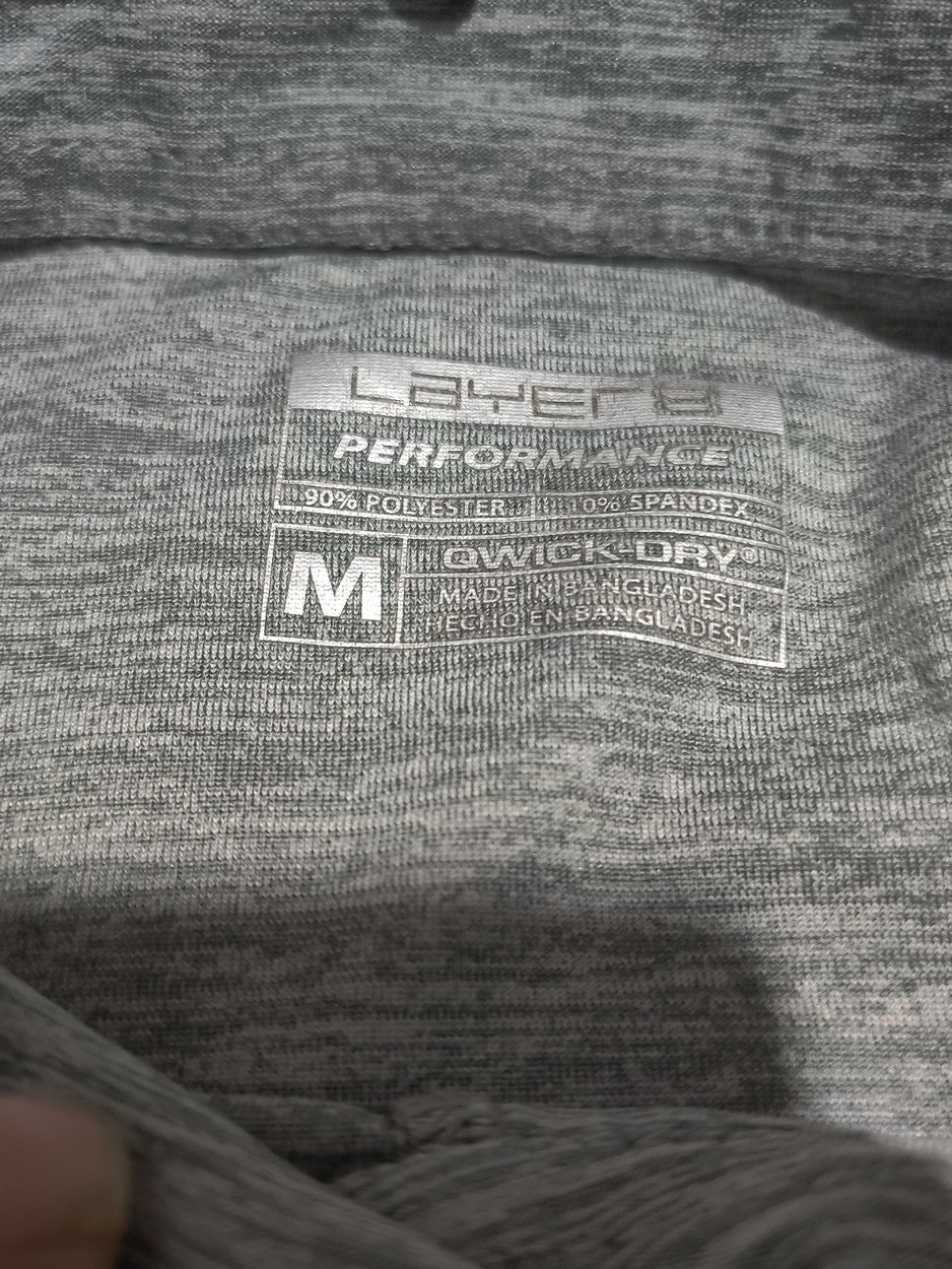 Layer 8 Men Sport Gray Polo T Shirt