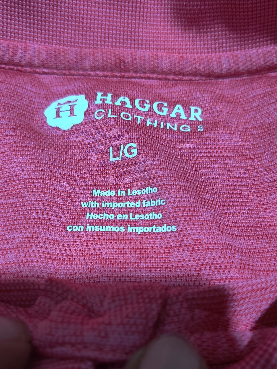 Haggar Sport Peach Polo T Shirt