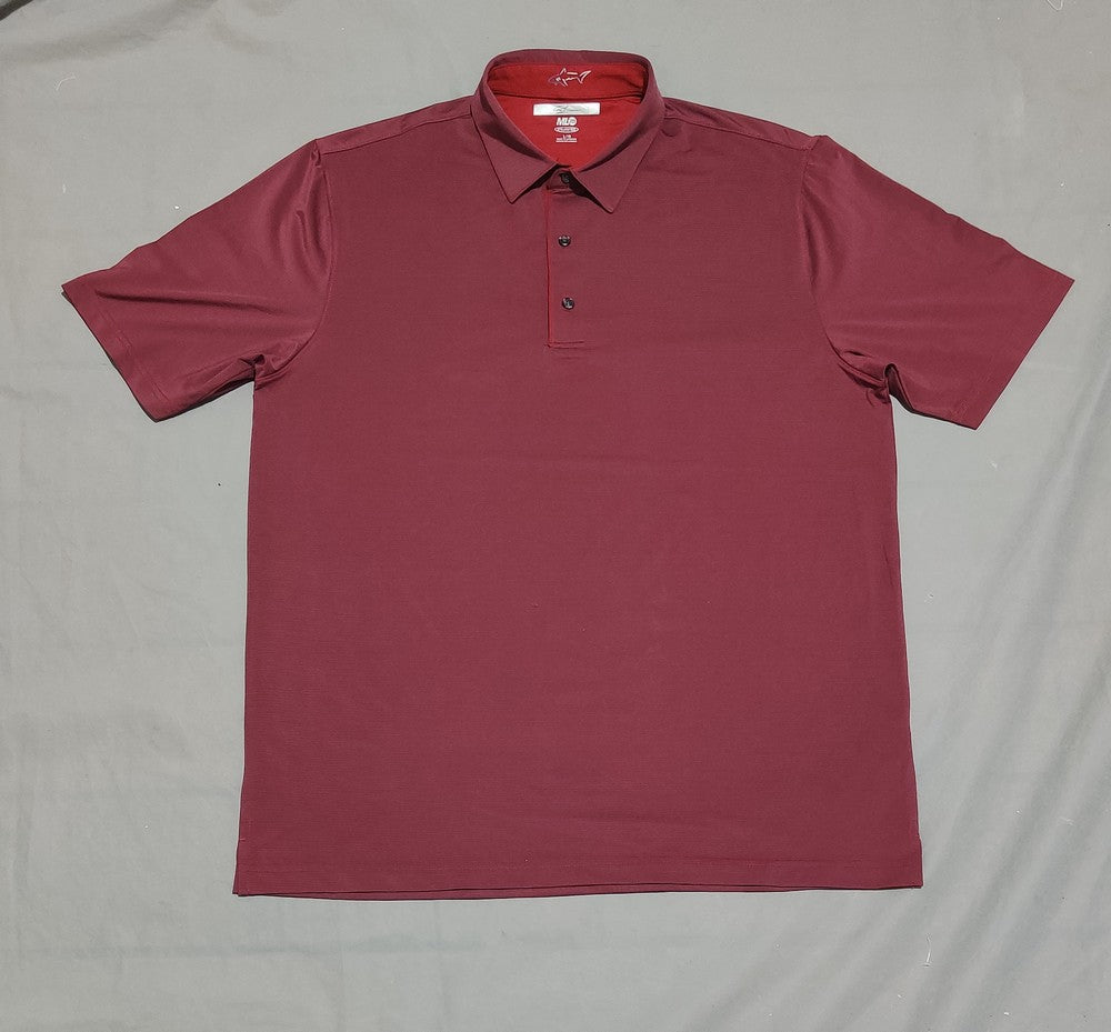 Greg Norman Men Sport Maroon Polo T Shirt
