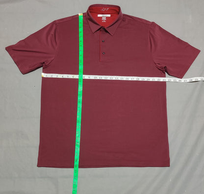 Greg Norman Men Sport Maroon Polo T Shirt