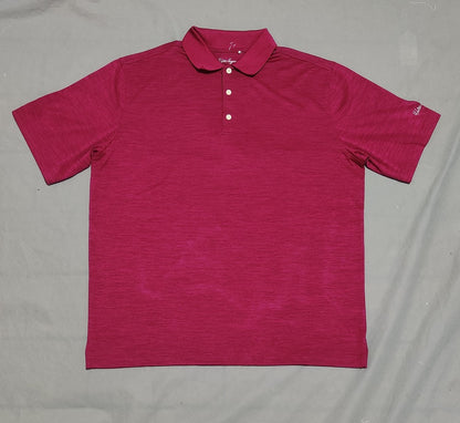 Walter Hagen Men Sport Pink Polo T Shirt
