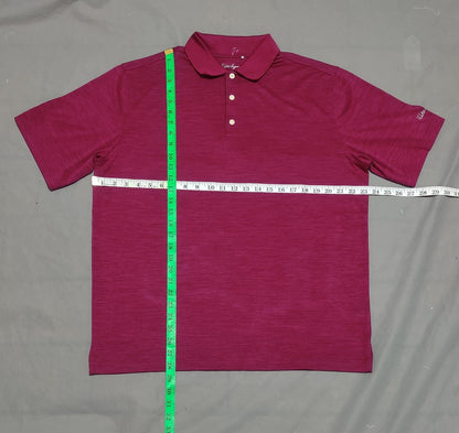 Walter Hagen Men Sport Pink Polo T Shirt