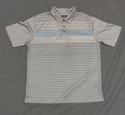 Pebble Beach Men Sport Gray Polo T Shirt