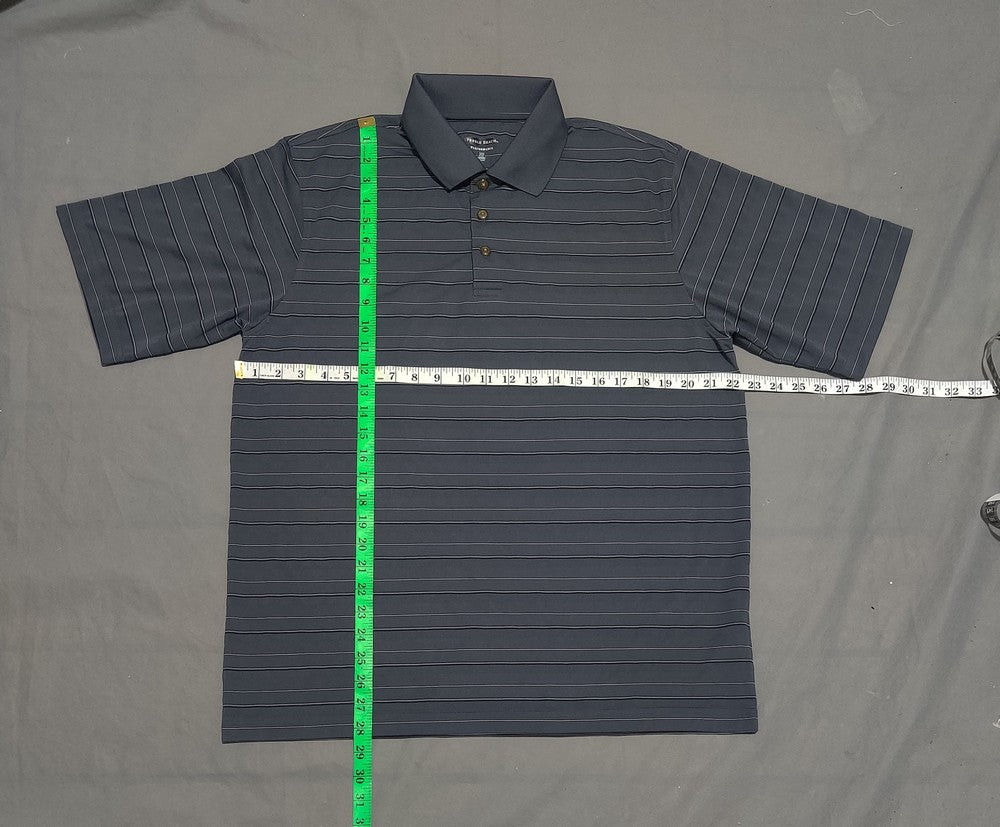 Pebble Beach Men Sport Gray Polo T Shirt