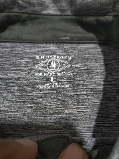 G.H . Bass & Co. Men Sport Gray Polo T Shirt
