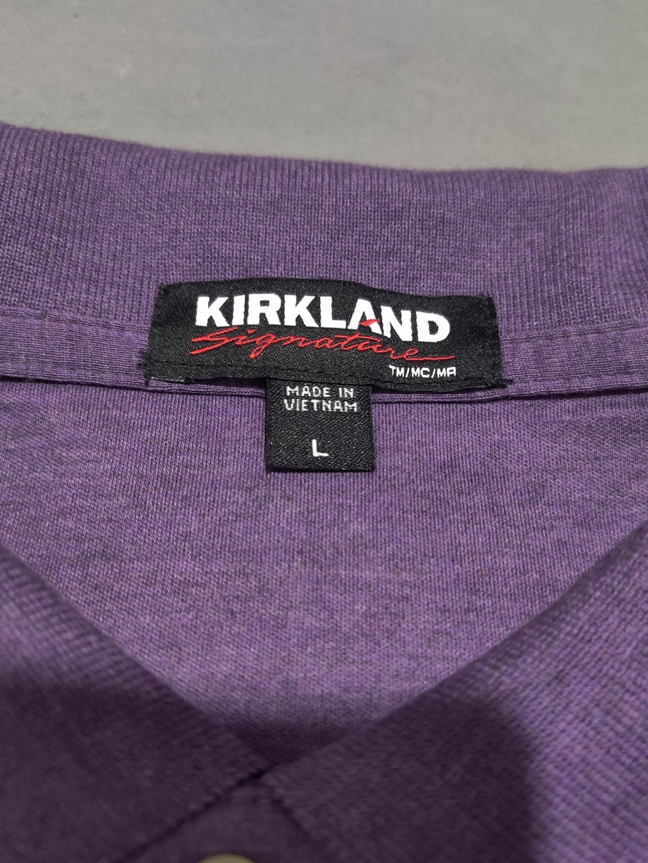 Kirkland Men Sport Purple Polo T Shirt