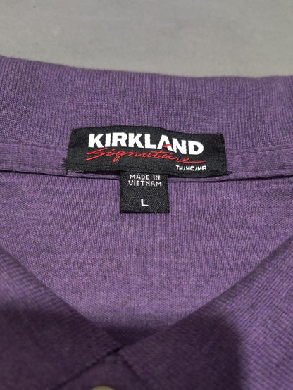 Kirkland Men Sport Purple Polo T Shirt