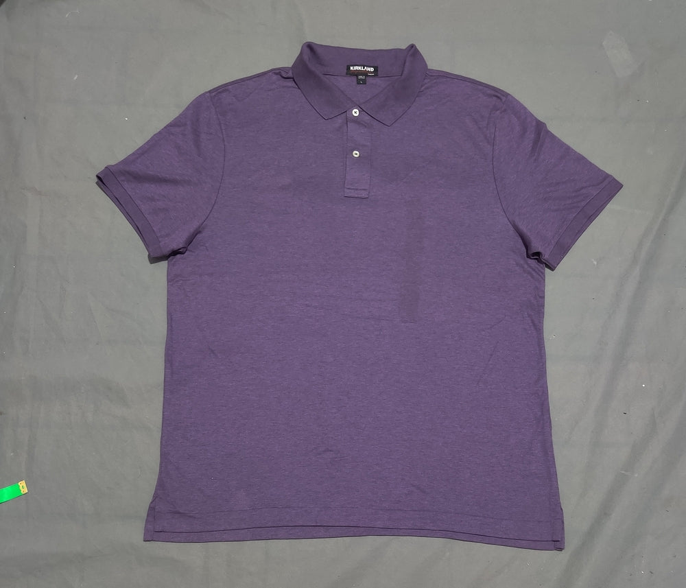 Kirkland Men Sport Purple Polo T Shirt