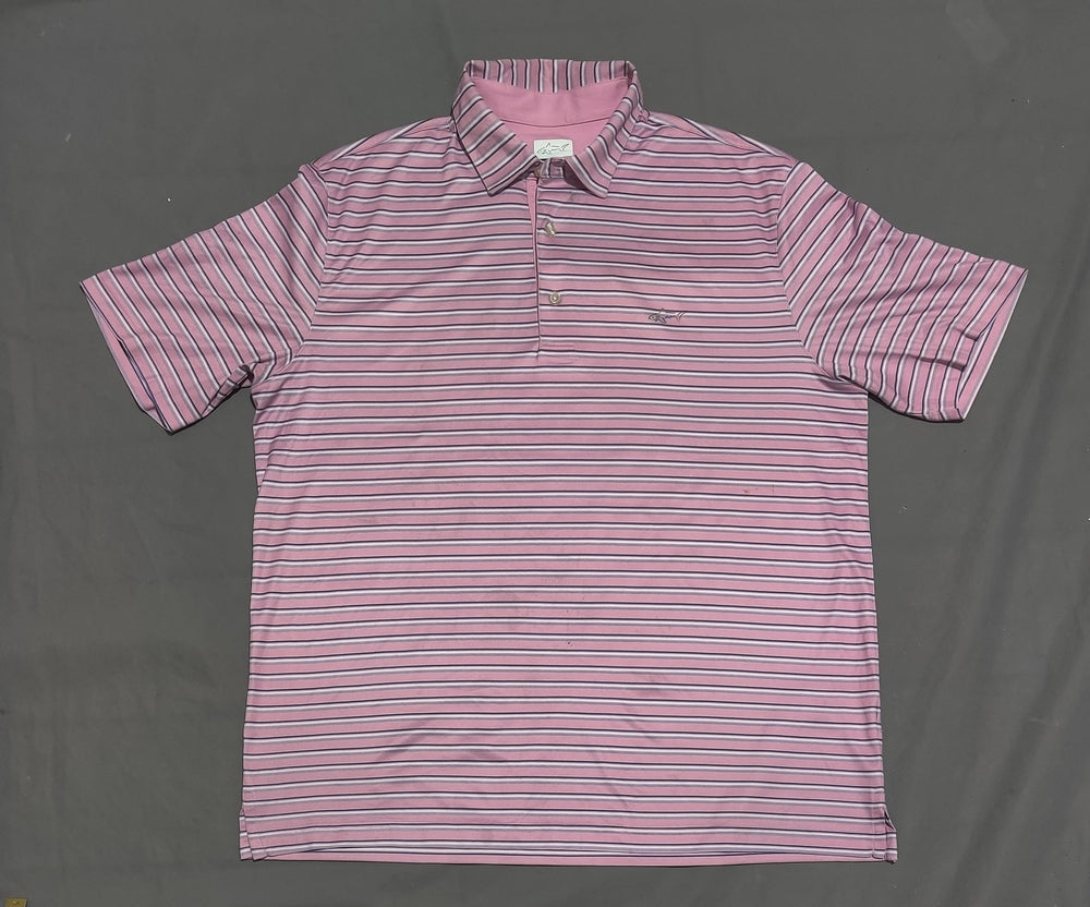 Greg Norman Men Sport Pibk Polo T Shirt