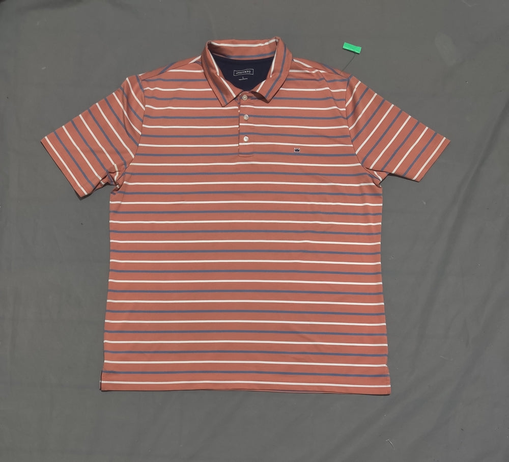 Crown & Ivy Men Sport Orange Polo T Shirt