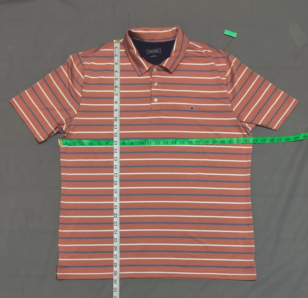 Crown & Ivy Men Sport Orange Polo T Shirt
