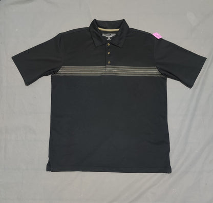 Pebble Beach Men Sport Black Polo T Shirt