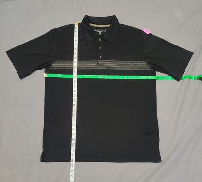 Pebble Beach Men Sport Black Polo T Shirt