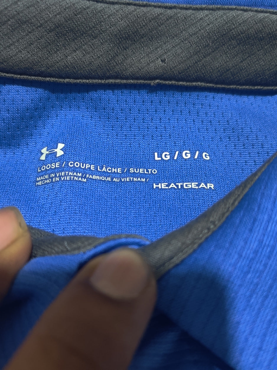 Under Armour Men Sport Blue Polo T Shirt