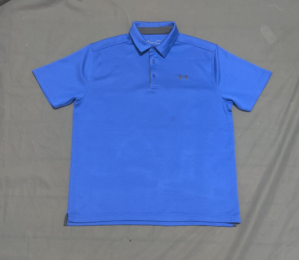Under Armour Men Sport Blue Polo T Shirt