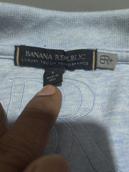 Banana Republic Men Sport Blue Polo T Shirt
